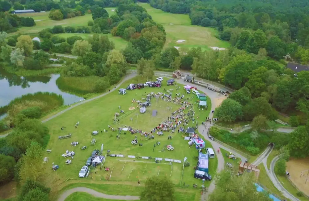 Pedals at the Park drone image. 